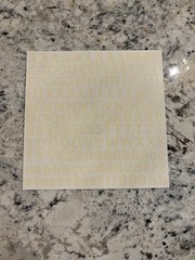 Creative Memories LARGE ABC/123 CLASSY Stickers Ivory