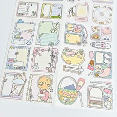 Kawaii Y2K Retro Tech Memo Sticker Sheet set Korean Deco Planner Journal DIY