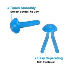 Brads for Paper Crafts, 150 Pcs Blue Metal Round Paper Fasteners, 8 mm
