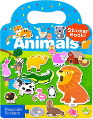 Reusable Sticker Book for Toddlers, Stickers for Kids, Ages 3+, Animals, Dinosau