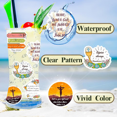 200PCS Catholic Stickers for Kids Religious for Water Bottle Scrapbook Bible A