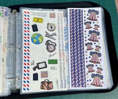 Crop In Style Binder With Lots Of Stickers ~ 18 Sheets full ~ Purple Binder