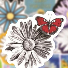 DAISY Vinyl Stickers ~ DAISIES FLOWER ~ Waterproof Decals