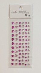 Mini Pink Hearts Bling Gems Rhinestone Scrapbooking Stickers By Recollections