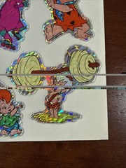 Vintage 1994 PVI HBPI Flintstones Prism Holographic Sticker Sheet Unused RARE!