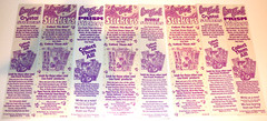 VINTAGE LOT LISA FRANK STICKER STRIP BUBBLE CRYSTAL PRISM HORSES KITTIES PUPPIES