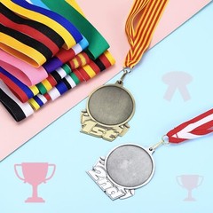 Award Neck Ribbons 25 Pack Polyester Medal Lanyards with Snap Clip Blank Awar…
