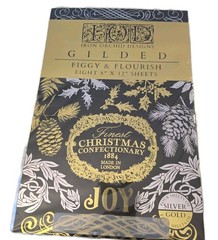 Iron Orchid Designs Transfer Figgy & Flourish Guilded Foil Retired Christmas