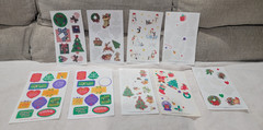 9 Sheets Vintage Current Inc. 1993 Sticker Christmas Traditional Lot 1992 90’s