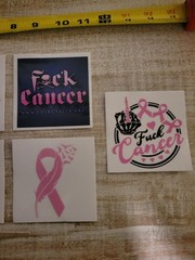 7 Piece – FUCK-BREAST CANCER » Vinyl Decals – Free Shipping