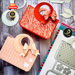 Alinacutle 1set Tote Bag Gift Box Dies Lady Purse