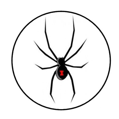 48 BLACK WIDOW SPIDER ENVELOPE SEALS LABELS STICKERS 1.2″ ROUND