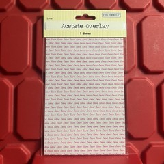 Colorbok Love Acetate Overlay 1 Sheet Scrapbooking Acid Free Brand NEW