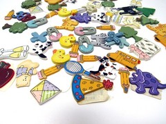 Bulk Lot #46 Scrapbook Embellishment Craft Chipboard Wood Metal Charms 700+ pcs