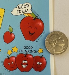 LOOKIN’ GOOD APPLE Stickers (13pc)Hallmark•Vintage 1983 •Reward•Card Making•