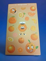 New Scratch and sniff Orange Scented stickers sheet