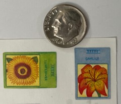 FLOWER SEED PACKET Stickers(10pc) Creative Memories•Garden•Sunflower •Daylily•