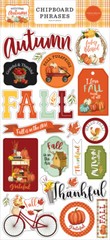 Carta Bella Paper WELCOME AUTUMN 6×13 Sheet of Chipboard Phrases