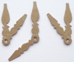{12} *SHORT CLOCK HANDS* Small Clock Hand Chipboard Die Cuts – 6 Pairs