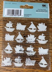 RARE Jolees Kids Boys Toys Boats Repeat Steam Ship Sail Pirate Scrapbook Sticker