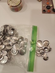 Large Lot Of Decorative Brads Buttons Embellishments For Scrapbooking