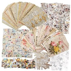 300PCS Vintage Scrapbooking Supplies Scrapbook Paper Vintage- 300PCS Mix