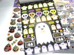 Halloween Stickers Puffy Stickers Ghosts Black Cats Pumpkins Candy Corn E53