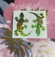 Vintage Hambly Prism Lizards Sticker Module 2×1.76 Inches