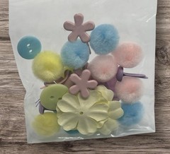 Recollections Embellishment Decorations 32 Pc Scrapbooking Pastel Pack NEW