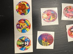 Lot Vintage Lisa Frank Round Stickers 1990’s Dinosaurs Seals Panda