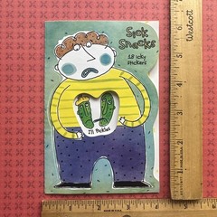 AGC 80s 90s Vintage Sticker Sheet Sick Snacks 18 Stickers On A Fold Card