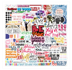 Inspirational Sticker Quotes Motivational Scarpbook Decal Vinyl Stickers 50pcs