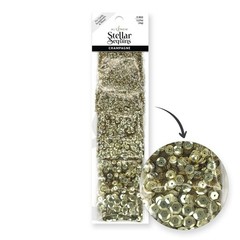 ALTENEW – STELLAR SEQUINS – CHAMPAGNE – 6 SIZES, 2mm, 3mm, 4mm, 5mm, 6mm, 8mm