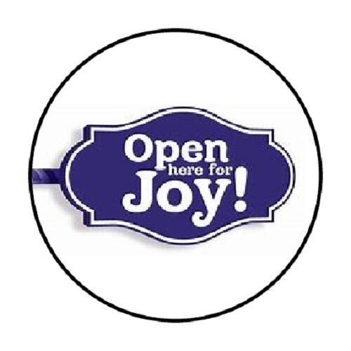 48 Open here for Joy !! ENVELOPE SEALS LABELS STICKERS 1.2″ ROUND