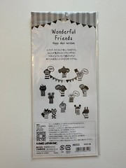 Kamio Vintage Wonderful Friends Rare 3D Sticker Sheet