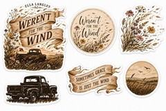 Ella Langley Weren’t For The Wind Sticker Pack/Country Music/Wildflowers