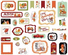 Carta Bella WELCOME AUTUMN Ephemera Die Cut Pieces 33p Planner Tags Cards Fall