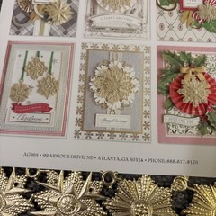 Anna Griffin Holiday Medallion Dresden Die Cuts Gold Foil New 47 Dies Germany