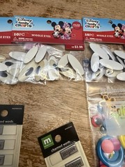 Lot Of Craft Items Scrapbooking Beads Buttons Appliqués More