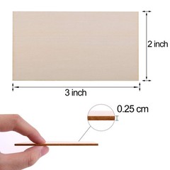Ruisita 100 Pieces 2 x 3 Inches Unfinished Wood Pieces Rectangle Blank Sharp …