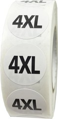 1000PCS 4XL Clothing Size Stickers Labels 7/8″ Round Self Adhesive for T Shirts