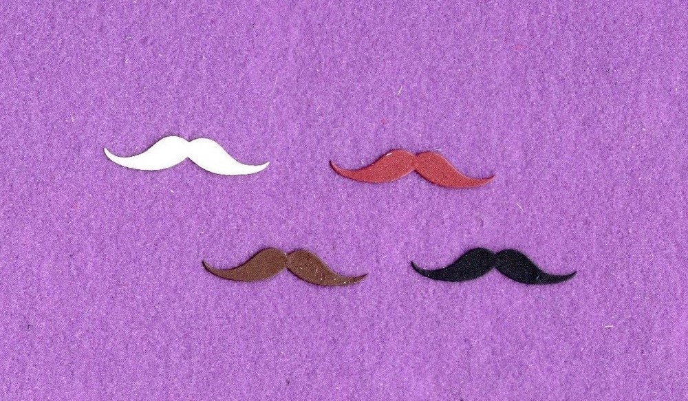 MUSTACHE #4 die cuts scrapbook cards
