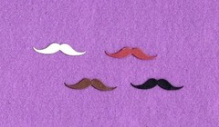 MUSTACHE #4 die cuts scrapbook cards