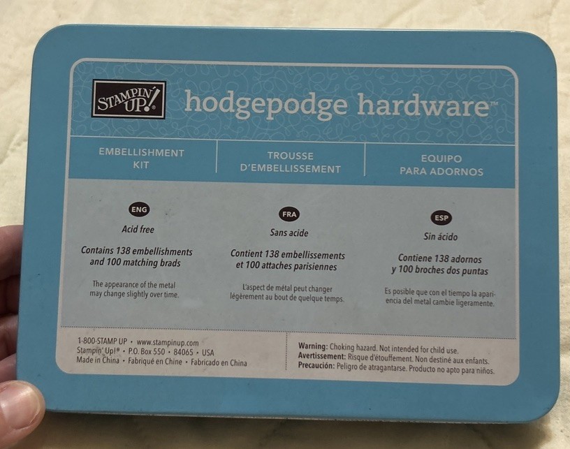 Stampin’ Up Hodgepodge Hardware Pewter Embellishment Kit