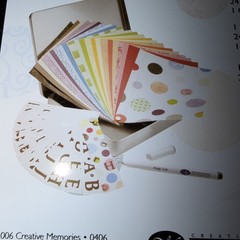 Creative Memories Sticker Pen Paper Set Scrapbooking Action Pack Tin Box 2006