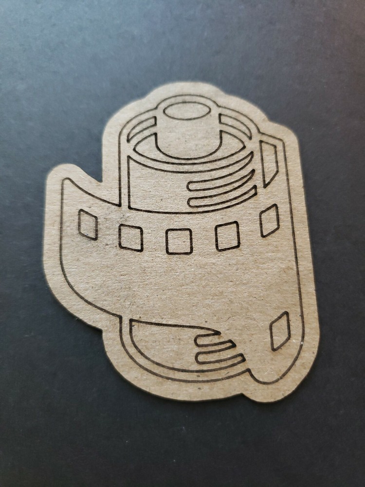 Chipboard Scrapbooking laser scored and cut die cut embellishment Film roll #1