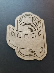 Chipboard Scrapbooking laser scored and cut die cut embellishment Film roll #1