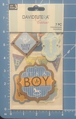 NEW – DAVID TUTERA CELEBRATE EMBELLISHMENTS – Baby Boy Blue