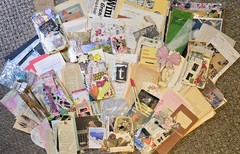 HUGE LOT Junk Journal Supplies Embellishment 1,000+ Pieces Vintage & Modern 6lbs