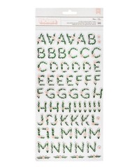 AMERICAN CRAFTS THICKERS PRINTED CHIPBOARD LETTER STICKER – FLEUR – 129 PIECES